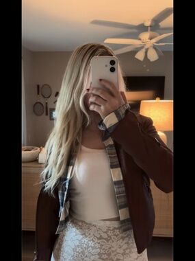 Cropped Plaid Button Down